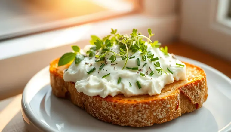 Cottage cheese toast, high protein breakfast, easy breakfast ideas,