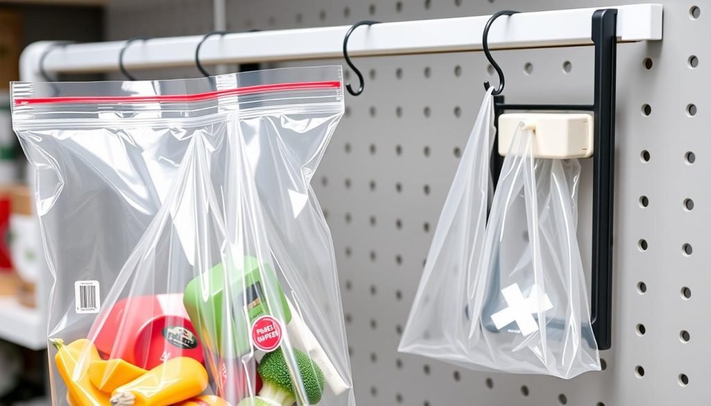 hands free bag holder for food prep