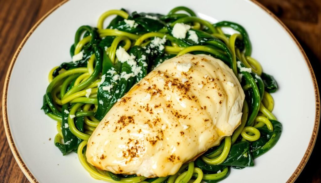 lemon garlic chicken spinach pasta