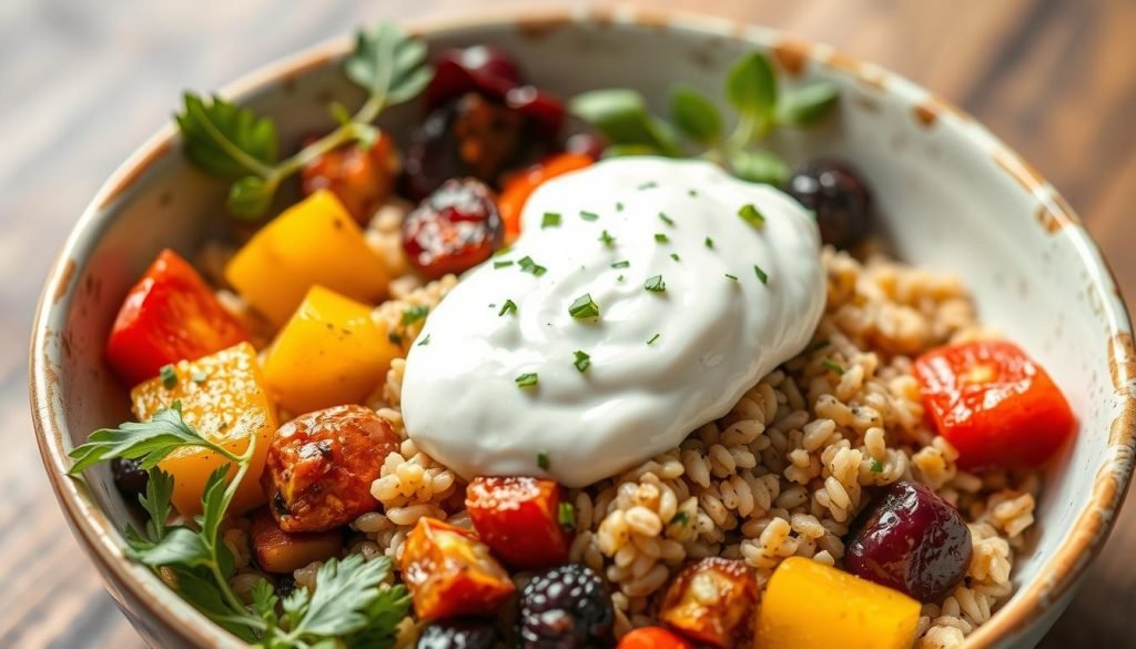 mediterranean farro bowl recipe