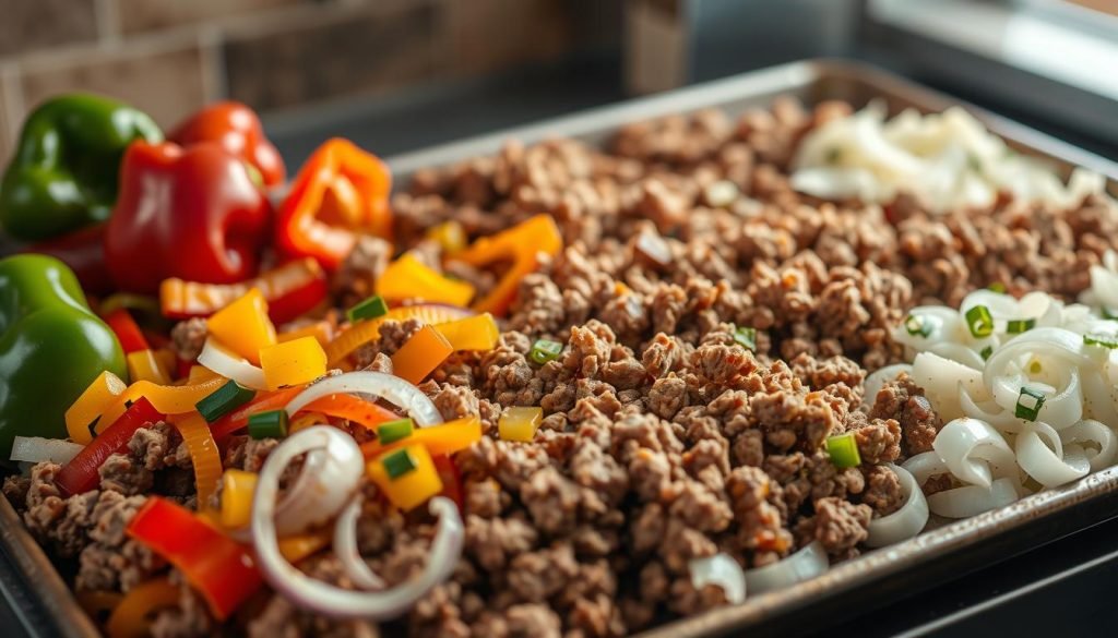 sheet pan beef tacos recipe