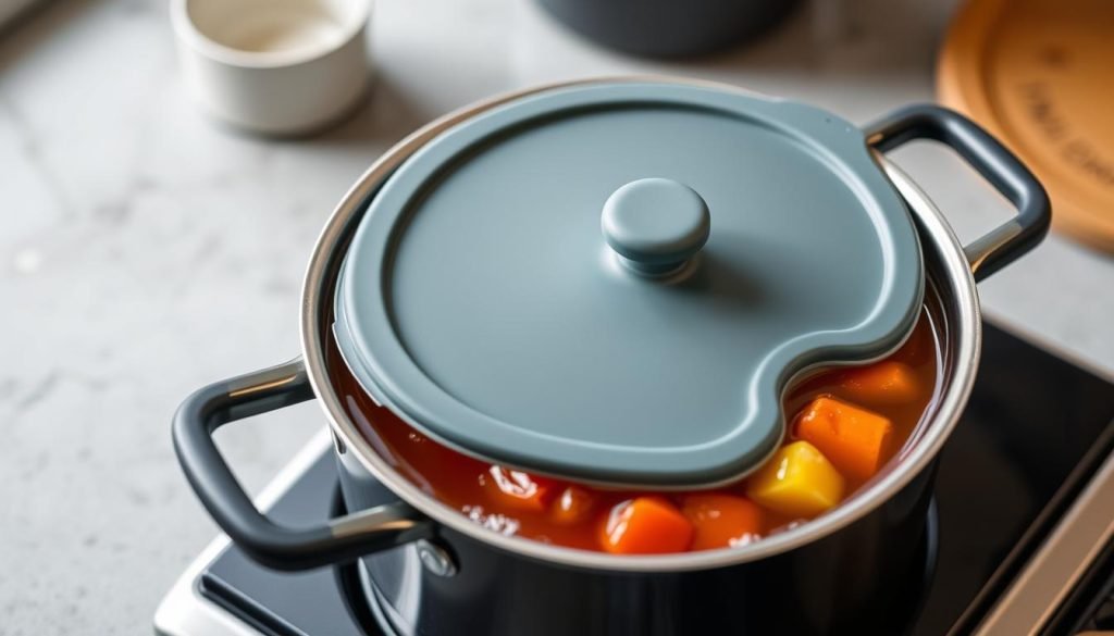 silicone pot lid spill stopper